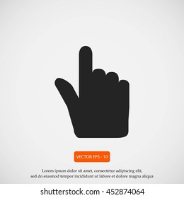 Hand cursor vecior icon