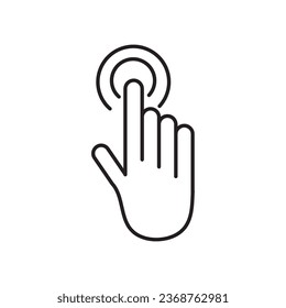 Hand Cursor. Vektorgrafik auf weißem Hintergrund.EPS