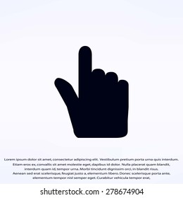 Hand cursor vector icon