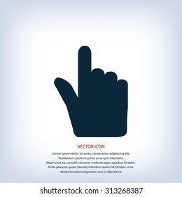 Hand cursor vector icon