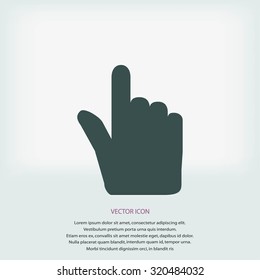 Hand cursor vector icon