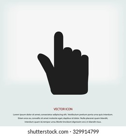 Hand cursor vector icon