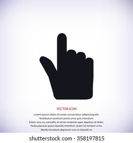 Hand cursor vector icon