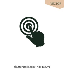 Hand cursor vector icon