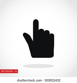 Hand cursor vector icon, flat design best vector icon