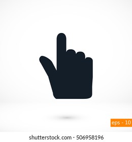 Hand cursor vector icon, flat design best vector icon