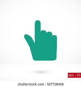 Hand cursor vector icon, flat design best vector icon