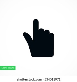 Hand cursor vector icon, flat design best vector icon