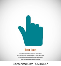 Hand cursor vector icon, flat design best vector icon