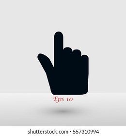 Hand cursor vector icon, flat design best vector icon