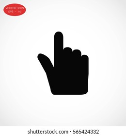 Hand cursor vector icon, flat design best vector icon