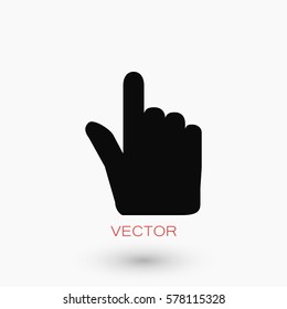 Hand cursor vector icon, flat design best vector icon