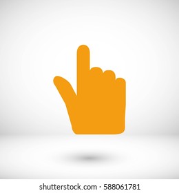 Hand cursor vector icon, flat design best vector icon