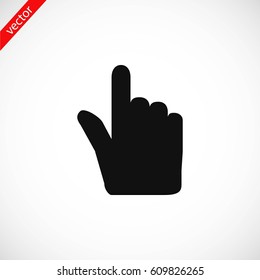 Hand cursor vector icon, flat design best vector icon