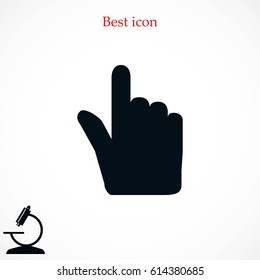 Hand cursor vector icon, flat design best vector icon