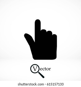 Hand cursor vector icon, flat design best vector icon