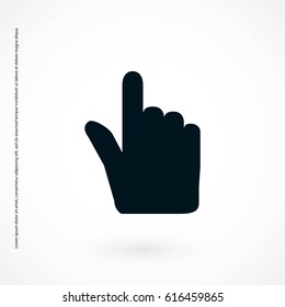 Hand cursor vector icon, flat design best vector icon