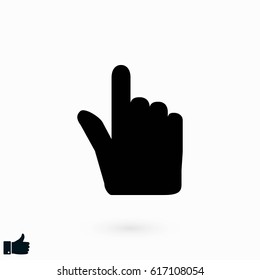 Hand cursor vector icon, flat design best vector icon