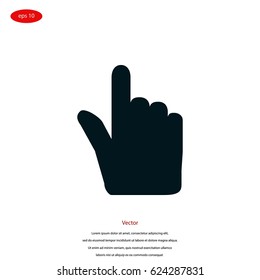 Hand cursor vector icon, flat design best vector icon