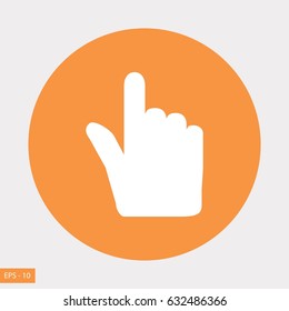 Hand cursor vector icon, flat design best vector icon