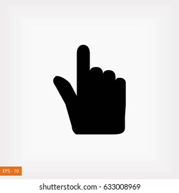 Hand cursor vector icon, flat design best vector icon