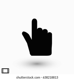 Hand cursor vector icon, flat design best vector icon