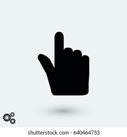 Hand cursor vector icon, flat design best vector icon