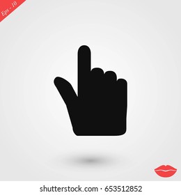 Hand cursor vector icon, flat design best vector icon