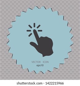 Hand cursor vector icon, web design element