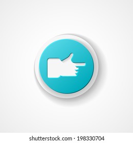 Hand cursor web icon on white background