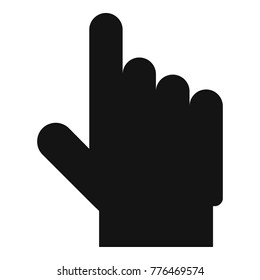 hand cursor website icon. Simple illustration of hand cursor website vector icon for web