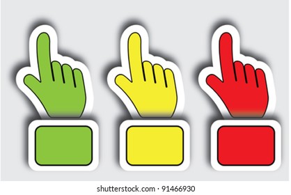 Hand cursor.Vector hand.