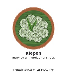 Hand Daran Vector Illustration Of Indonesian Traditional Cakes Klepon