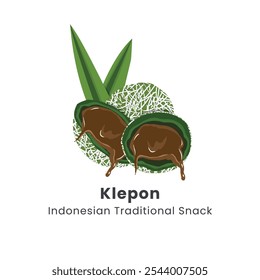 Hand Daran Vector Illustration Of Indonesian Traditional Cakes Klepon