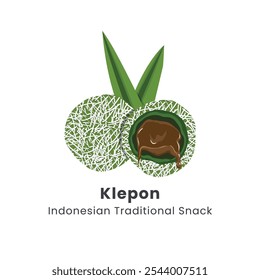 Hand Daran Vector Illustration Of Indonesian Traditional Cakes Klepon