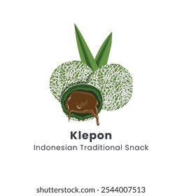 Hand Daran Vector Illustration Of Indonesian Traditional Cakes Klepon