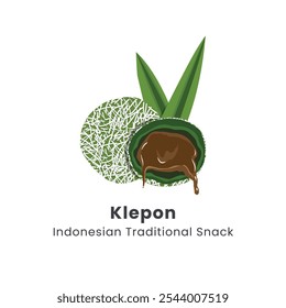 Hand Daran Vector Illustration Of Indonesian Traditional Cakes Klepon