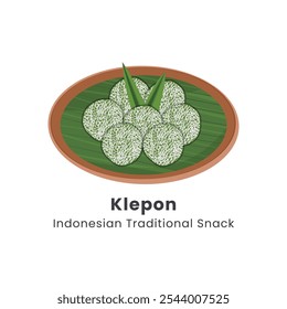 Hand Daran Vector Illustration Of Indonesian Traditional Cakes Klepon