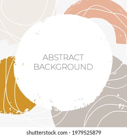 Hand darwn abstract creative social media post background.