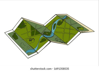 Mapa de color de la mano. Ilustración del vector