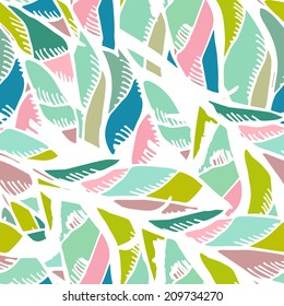 Hand dawn fresh abstract seamless pattern