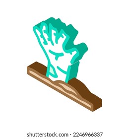 vector de icono isométrico zombi muerto a mano. señal zombie con la mano muerta. ilustración de símbolo aislado