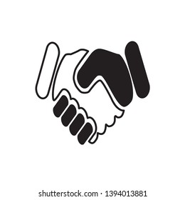 hand deal icon flat design 