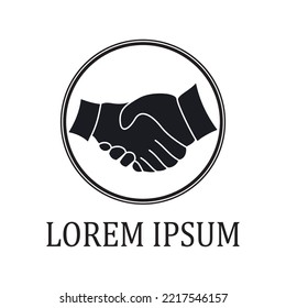 logotipo de trato de mano ilustraciones vectoriales diseño icono de plantilla