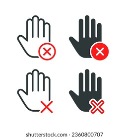 Icono de eliminación manual. Vector de ilustración