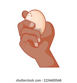 hand with delicious egg isolated icon