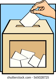 depósito a mano de una cédula de votación