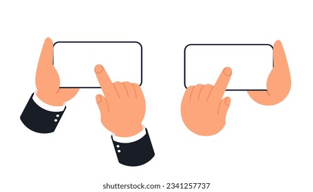 hand design with an empty smartphone. suitable for templates