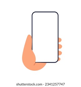 hand design with an empty smartphone. suitable for templates