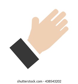hand design. Isolated icon. Flat  illustration